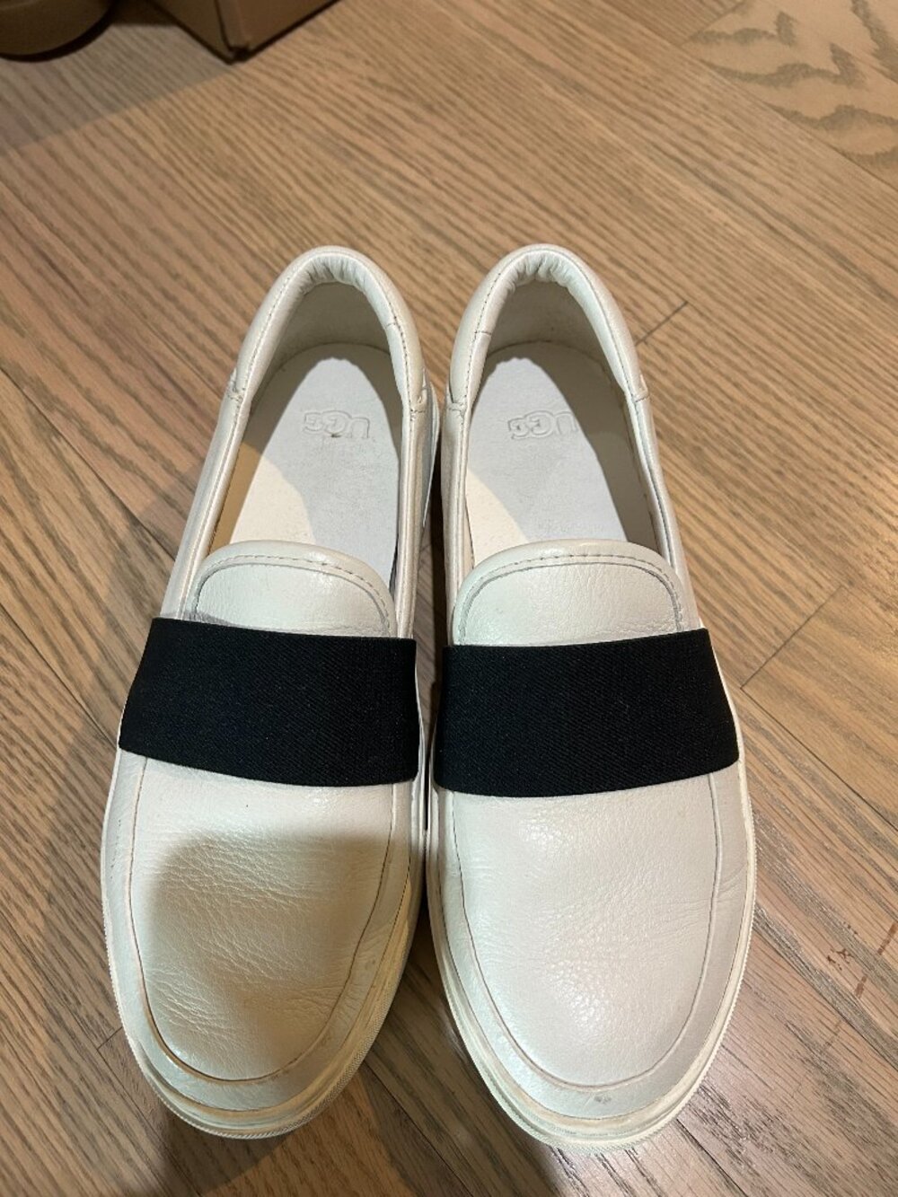 Ugg Black and White Slip on Sneakers